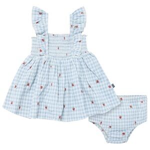 Modern Moments Strawberry Gingham Dress Set